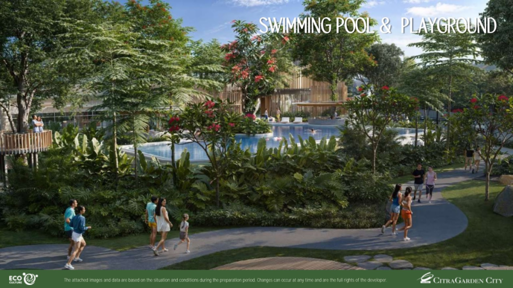 fasilitas forestine citra 8 swimming pool dan playground