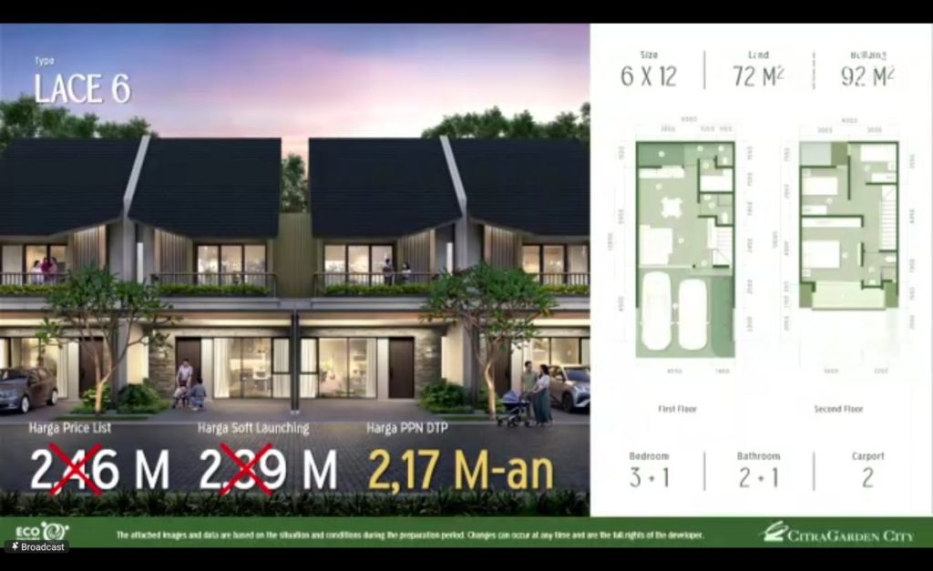 Layout dan harga lacewood forestine tipe 6