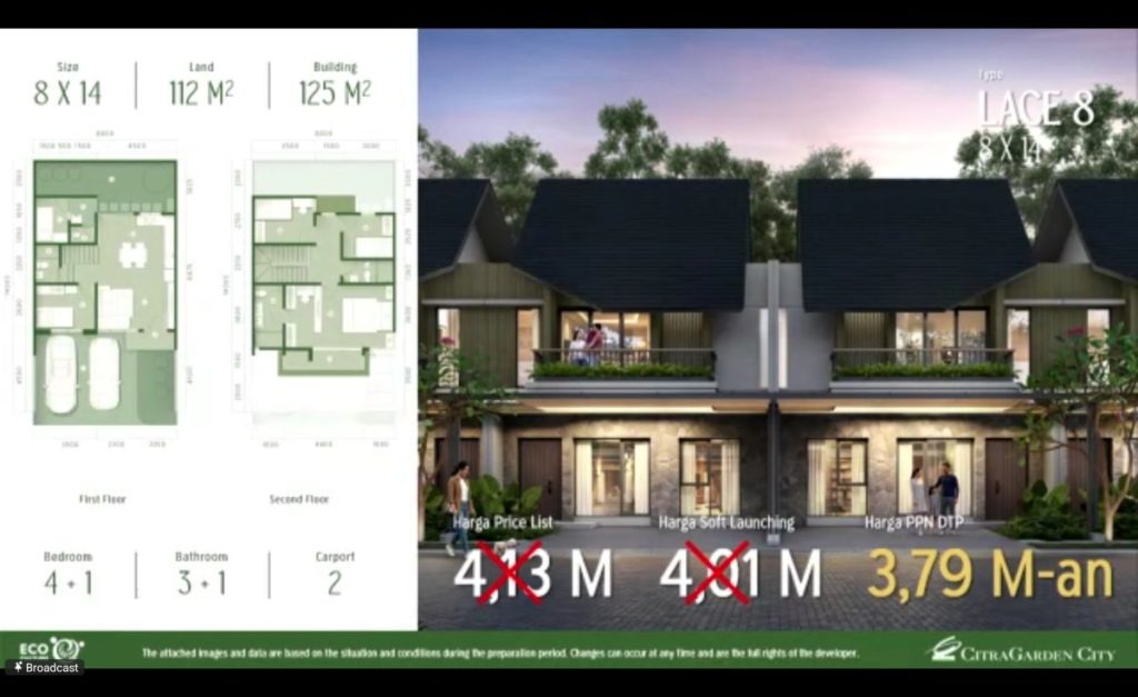 Layout dan harga lacewood forestine tipe 8